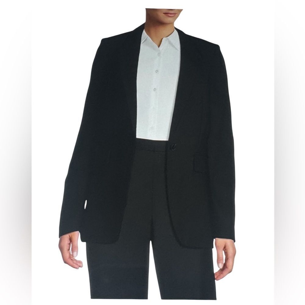 Antonio Melani Black One Button Blazer Jacket Size 14